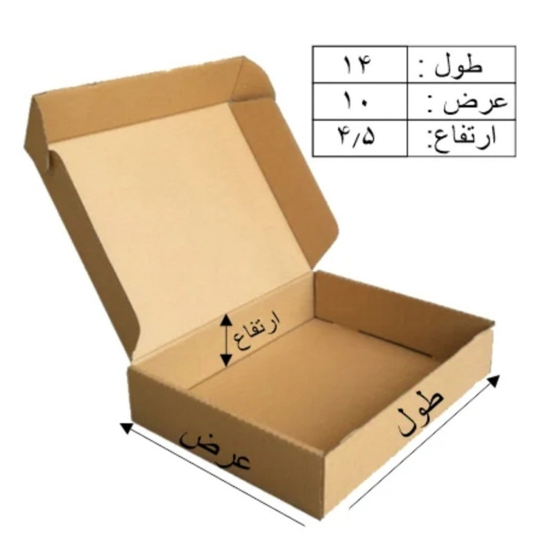 جعبه  بسته بندی مدل K61_14×10×4.5 بسته 10عددی