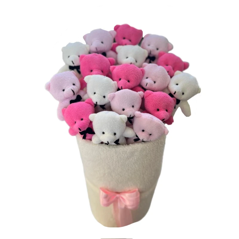 ست هدیه عروسک مدل دسته گل عروسکی خرسی