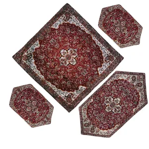 ست 4 تکه رومیزی ترمه مدل شاه عباسی کد ZC4-4