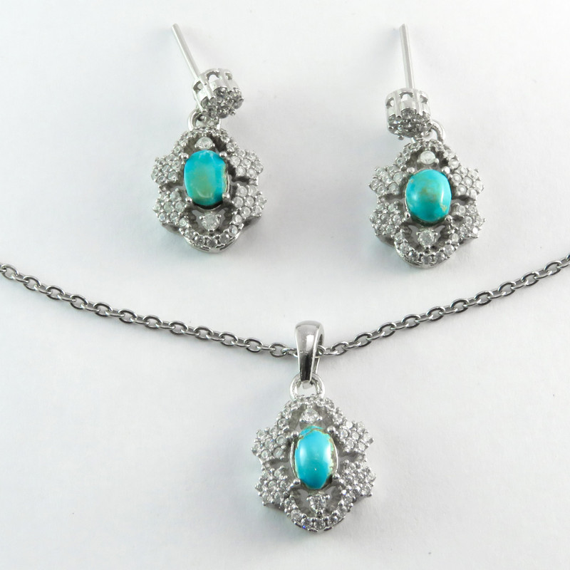 نیم ست نقره زنانه کد AV063 نیم ست نقره زنانه کد AV063