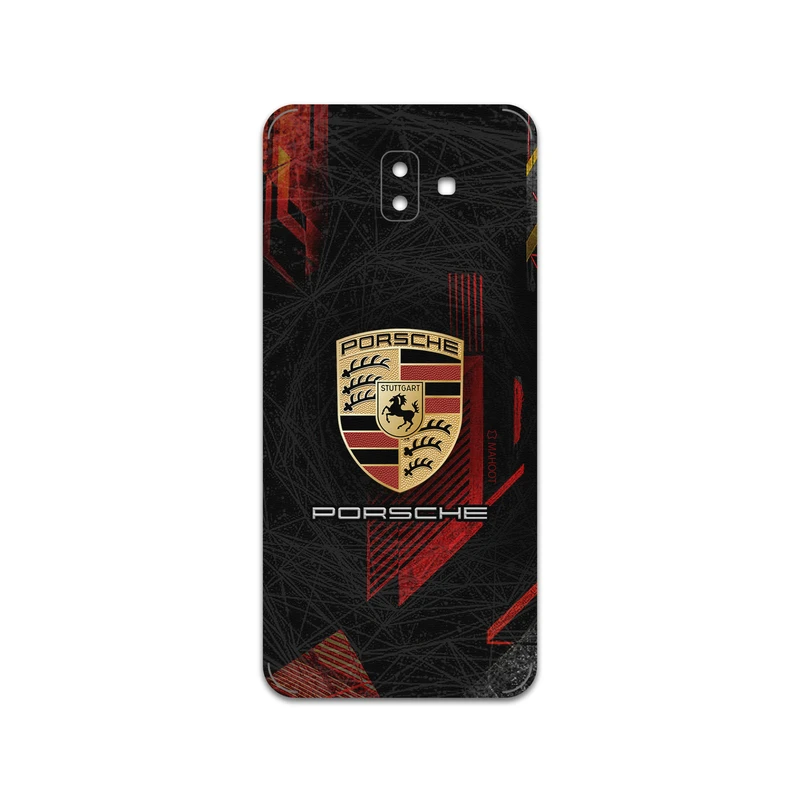 برچسب پوششی ماهوت مدل Porsche مناسب برای گوشی موبایل سامسونگ Galaxy J6 Plus