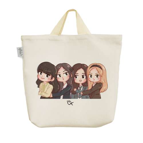 ساک خرید خندالو طرح گروه موسیقی بلک پینک کد 345