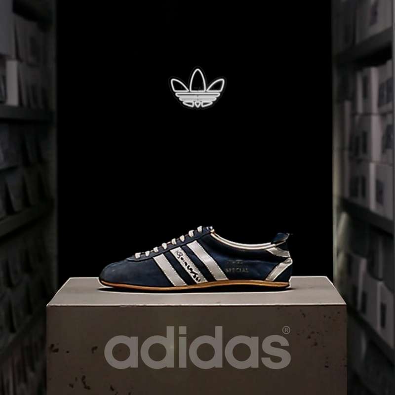 چراغ دیواری نئون دیزاین طرح Adidas-Logo-BL_WHT