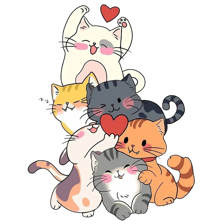 استیکر پارچه و لباس پاد آفرین مدل گربه کیوت کد 504