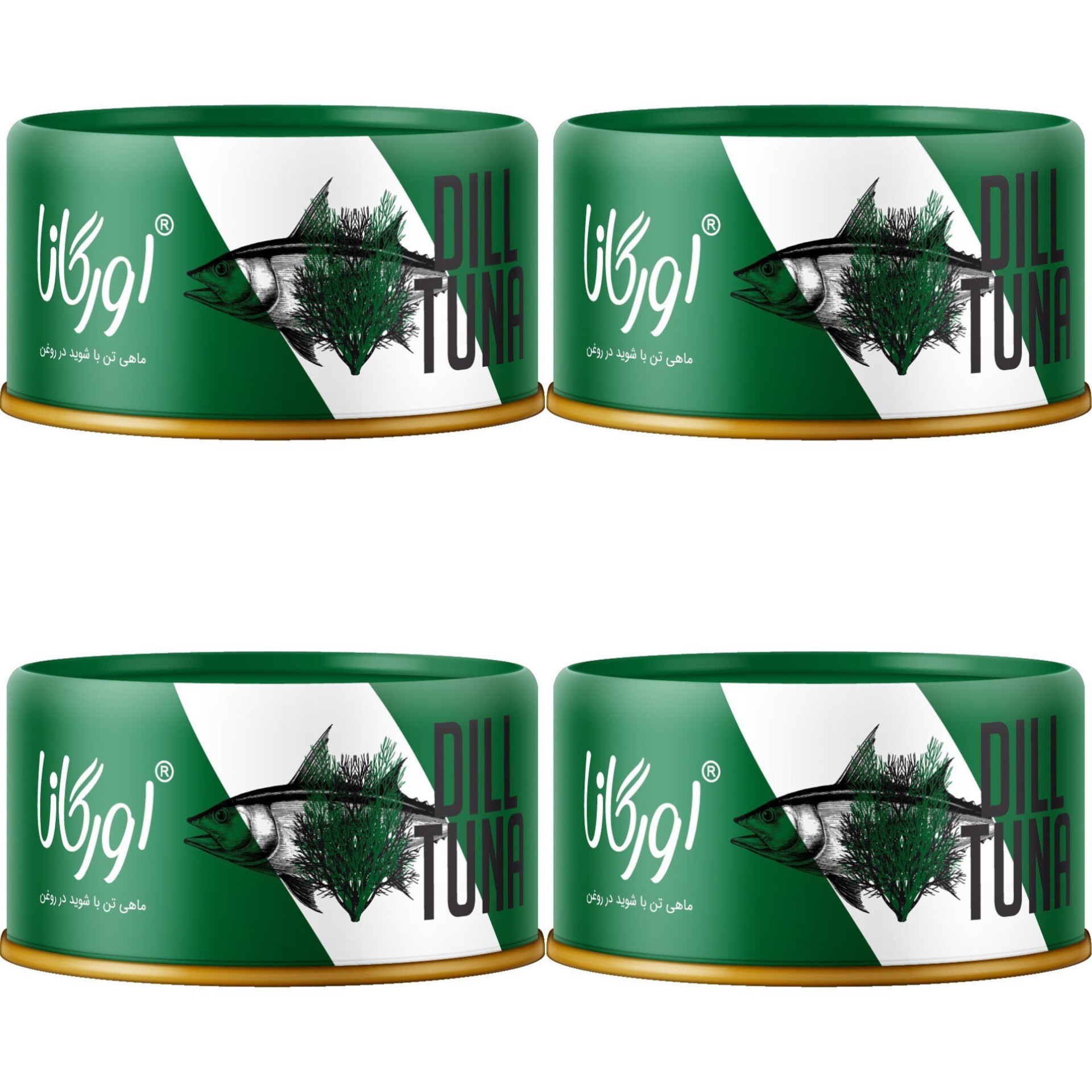 کنسرو ماهی تون شویدی در روغن آفتابگردان اورگانا - 180 گرم بسته 4 عددی