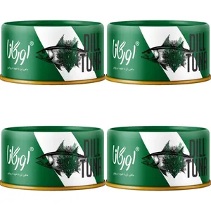 کنسرو ماهی تون شویدی در روغن آفتابگردان اورگانا - 180 گرم بسته 4 عددی