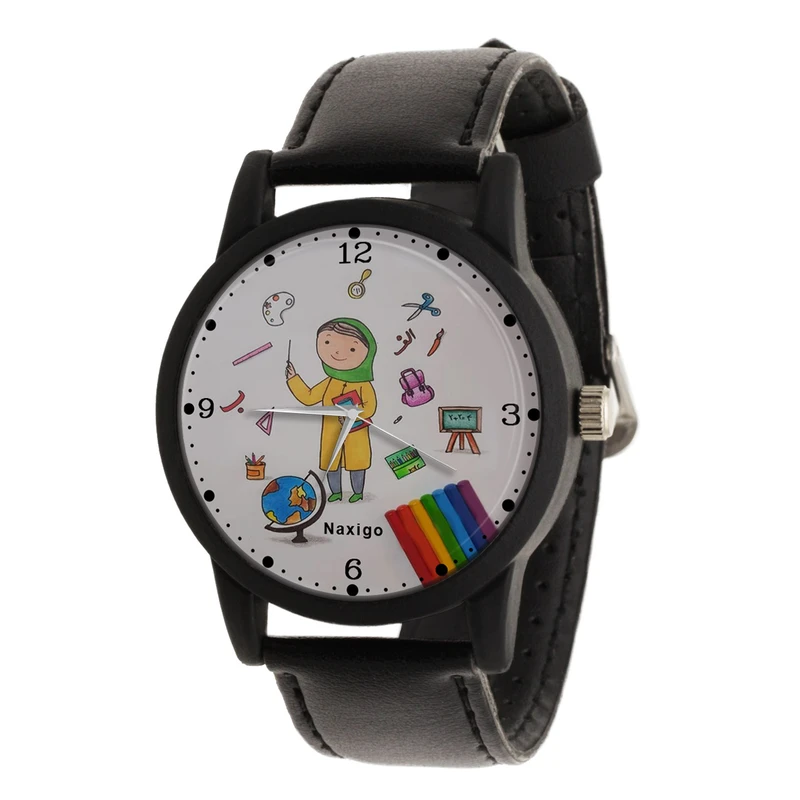 ساعت مچی عقربه ای ناکسیگو مدل روز معلم کد LF12353