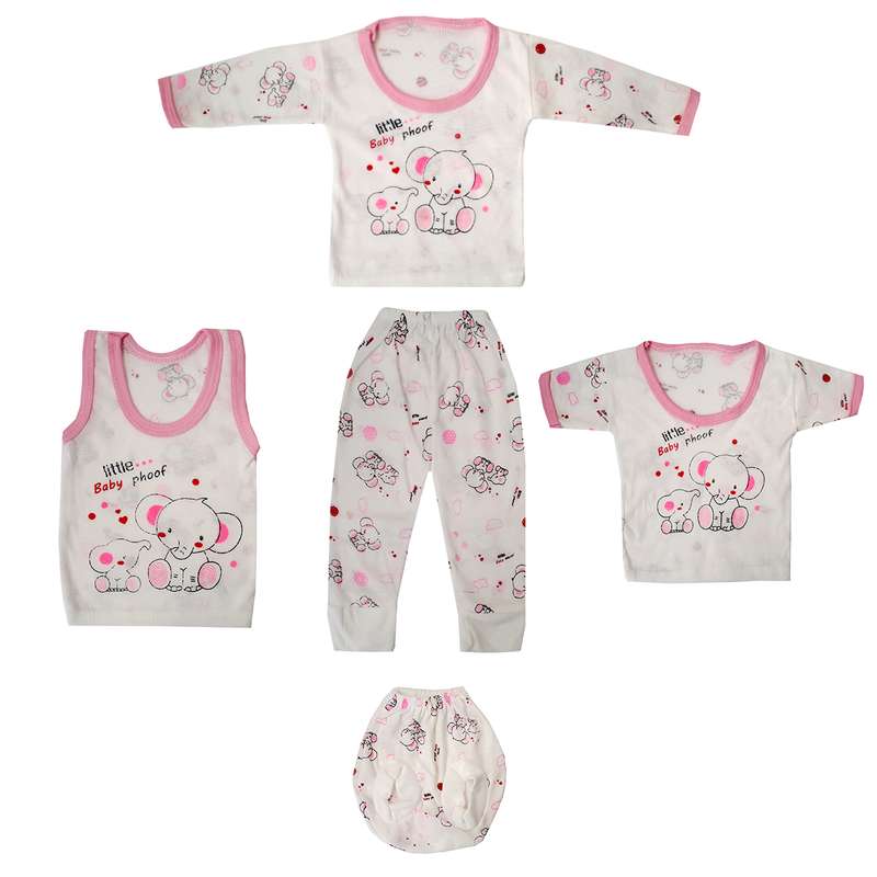 ست 5 تکه لباس نوزادی طرح دامبو مدل  F5K-28