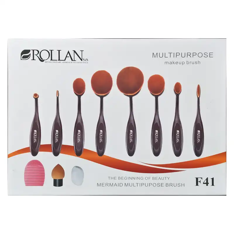 ست برس آرایشی رولن مدل F41 مجموعه 11 عددی