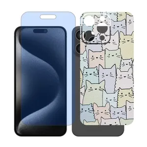 Glass Together model blue cut screen protector Suitable for Apple iPhone 16 Pro Max mobile phone with back cover sticker