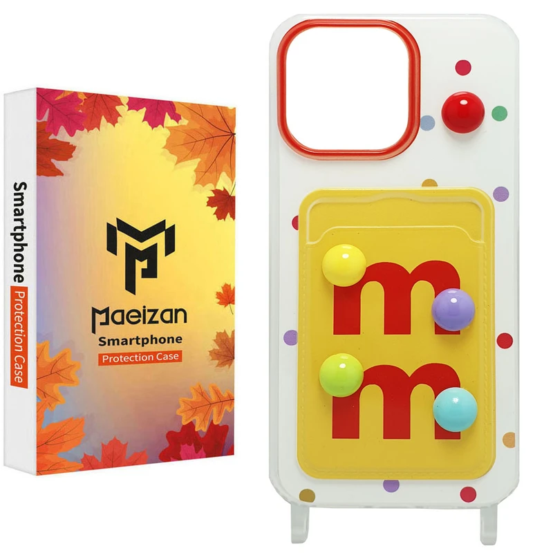 کاور پاییزان مدل M&M'S طرح لاکچری مناسب برای گوشی موبایل اپل IPhone 14 Pro Max