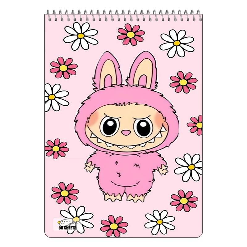 دفتر نقاشی 50 برگ سیمی کارنیکا طرح لابوبو Labubu کد 57177