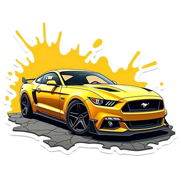 استیکر پارچه و لباس پاد آفرین طرح ماشین اسپرت کد 974