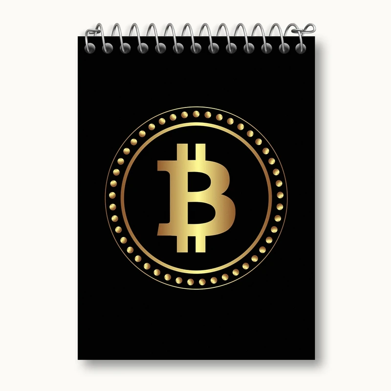 دفتر یادداشت 50 برگ خندالو مدل ارز دیجیتال بیت کوین کد 10866