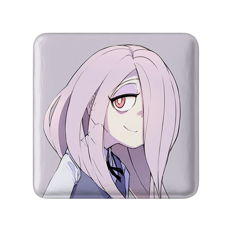 مگنت خندالو طرح سوسی انیمه جادوگران کوچک Little Witch Academia  مدل مربعی کد 22862