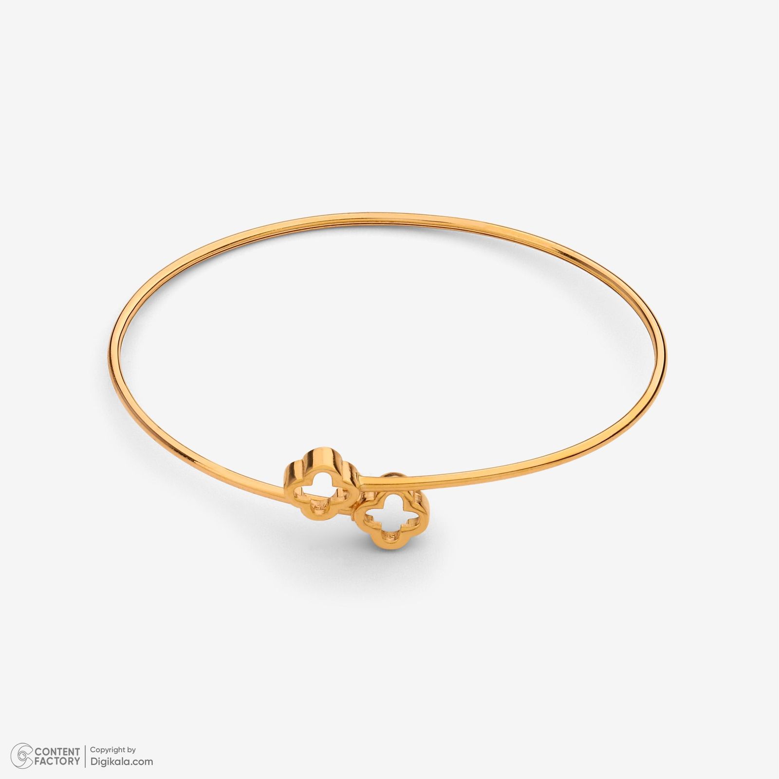 بنگل طلا 18 عیار زنانه حافا گلد مدل ونکلیف کد bn004 -  - 6