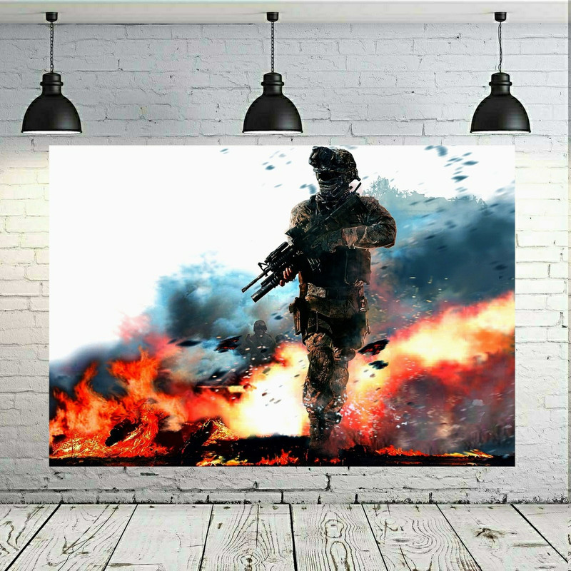 تابلو بوم طرح چرم مخمل مدل گیم کالاف دیوتی- Call of Duty کد SDB6176