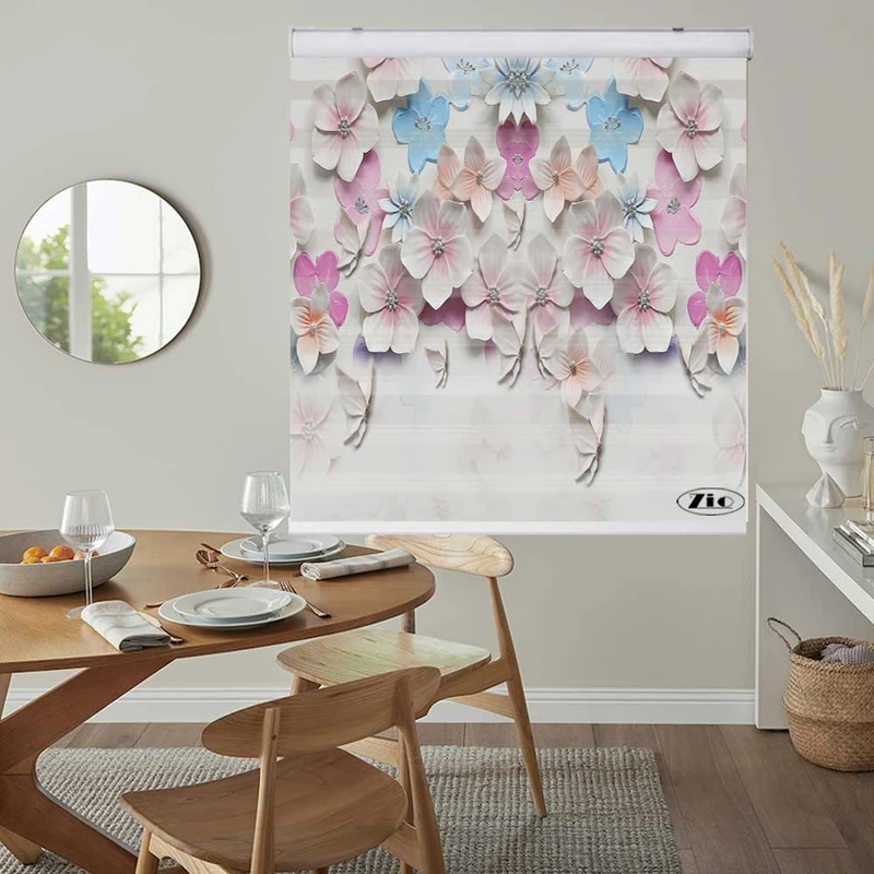 پرده زبرا زیو کد 3D1304 سایز 150x150 سانتی متر