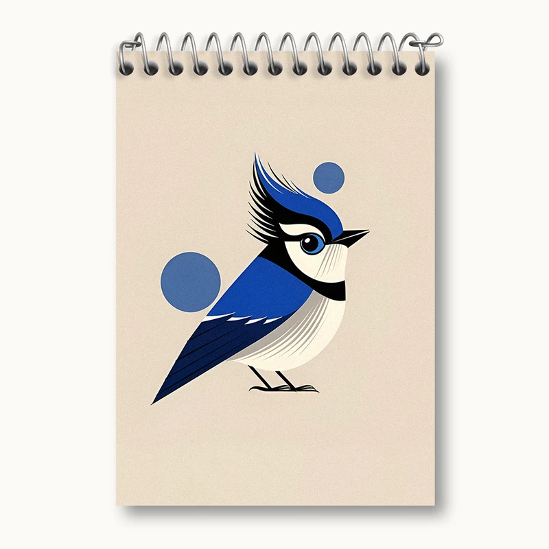 دفتر یادداشت 50 برگ خندالو طرح پرنده آبی کد N5121