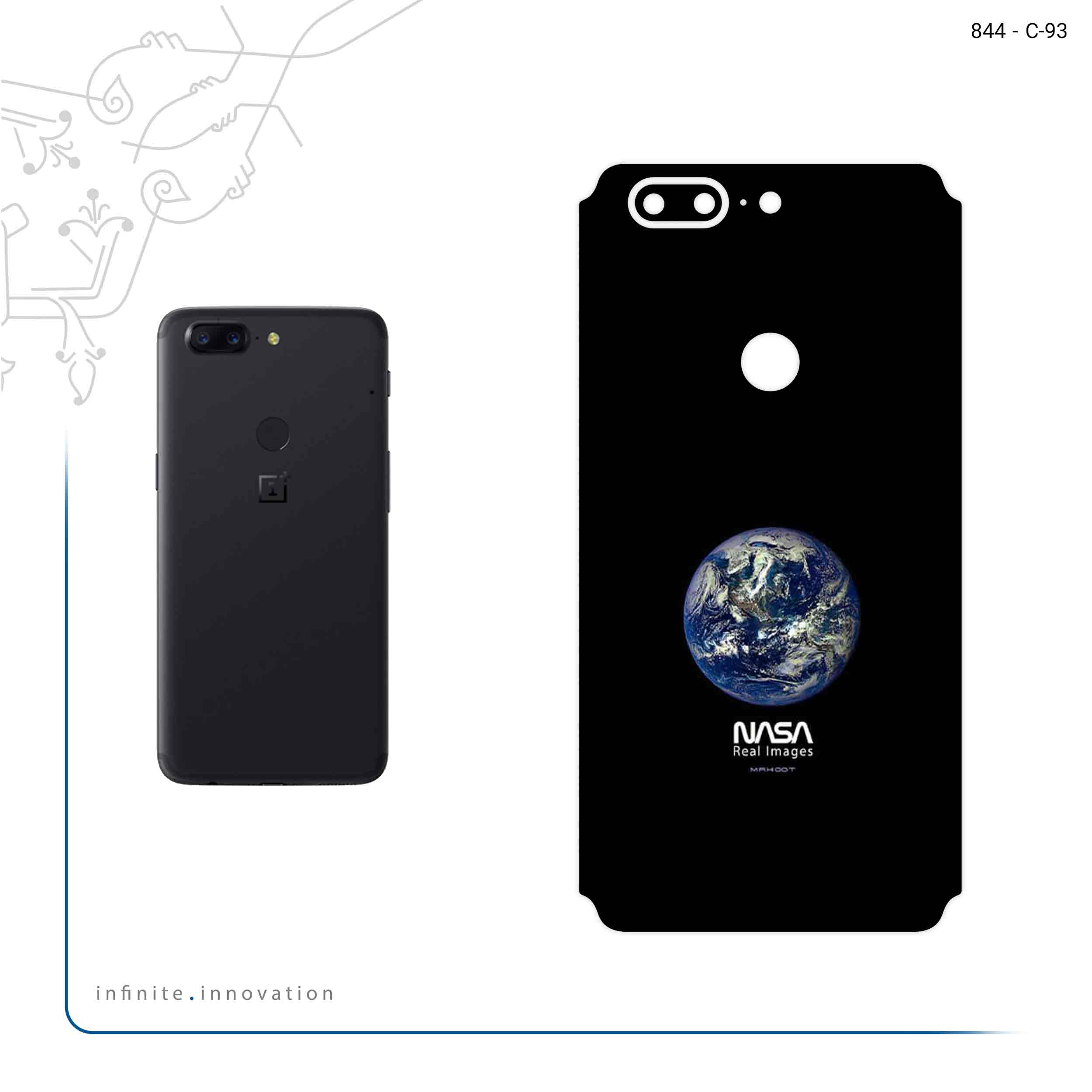 برچسب پوششی ماهوت مدل NASA Home Earth مناسب برای گوشی موبایل وان پلاس 5T