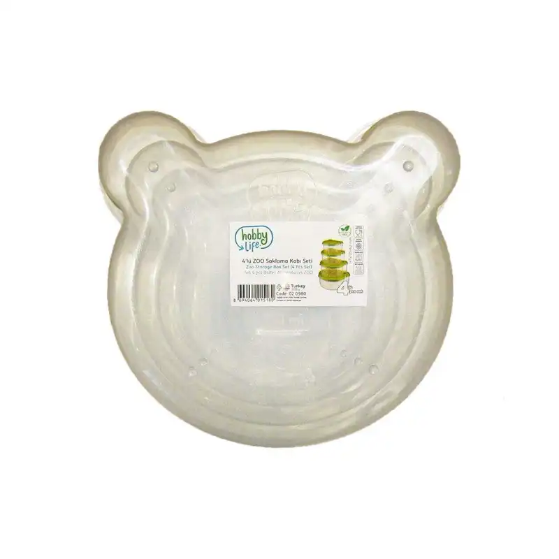 ظرف نگهدارنده غذای کودک هوبی لایف کد 2098 مجموعه 4 عددی