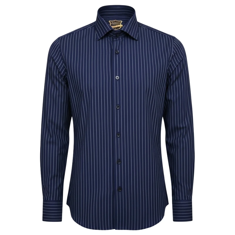 پیراهن آستین بلند یقه کراواتی مردانه مدل MrS_P1