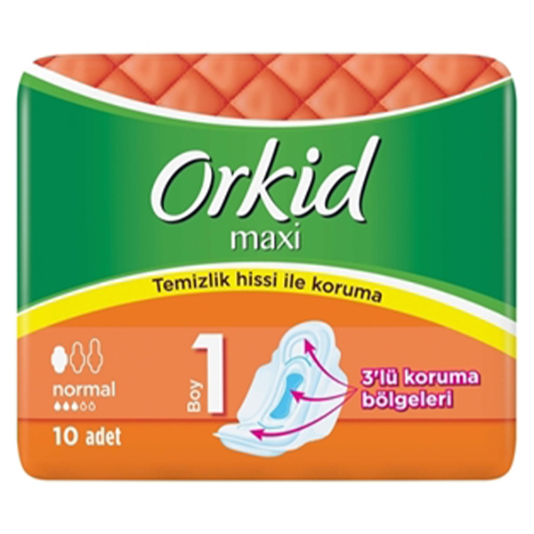 نوار بهداشتی اورکید مدل maxi بسته 10 عددی