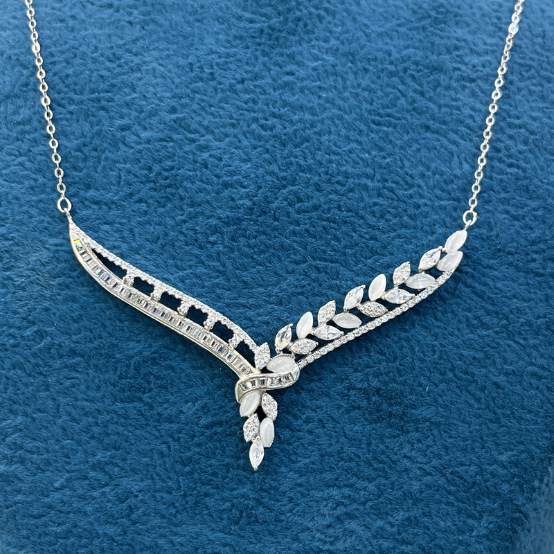 ست نقره زنانه مدل سوپر لوکس جواهری مزین به صدف باروکش رادیوم302-3