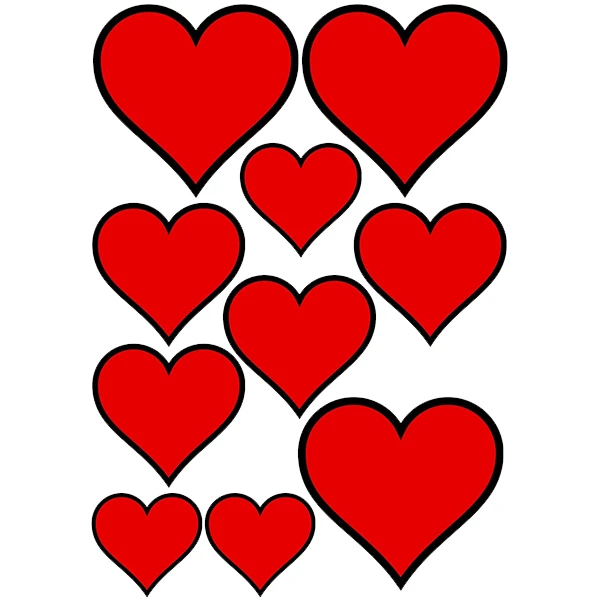  استیکر پارچه و لباس پاد آفرین طرح قلب کد 5620