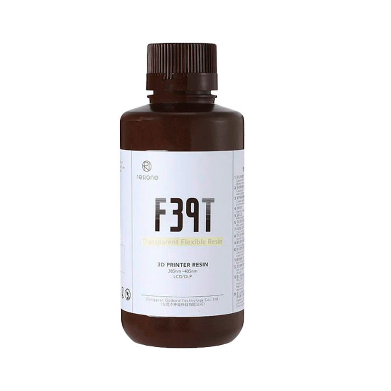 رزین پرینتر سه بعدی منعطف لاستیکی رزیون رنگ شفاف مدل F39T حجم 1 لیتر