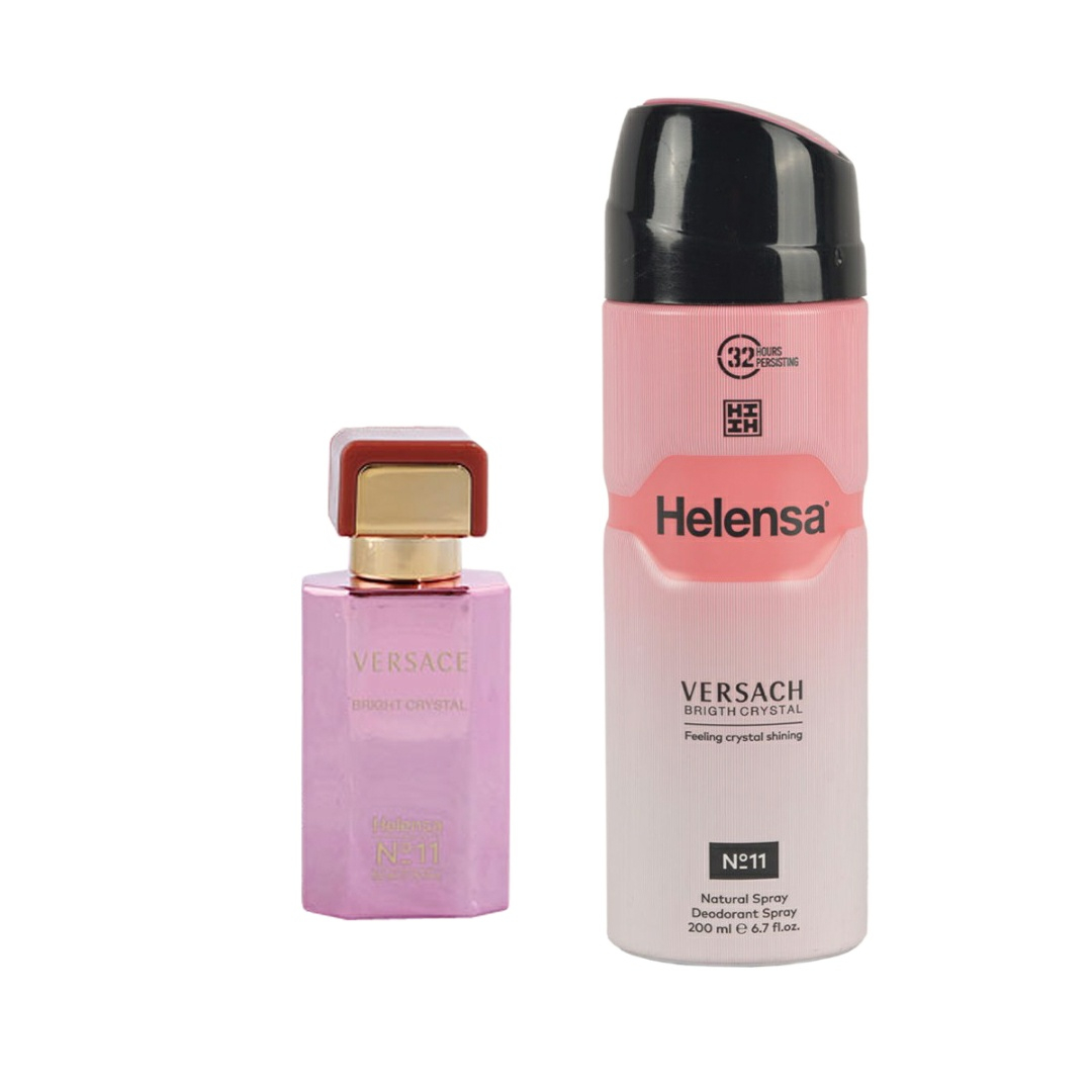ادو پرفیوم زنانه هلنسا مدل Versace Bright Crystal حجم 50 میلی لیتر به همراه اسپری زنانه مدل Versace Bright Crystal حجم 200 میلی لیتر