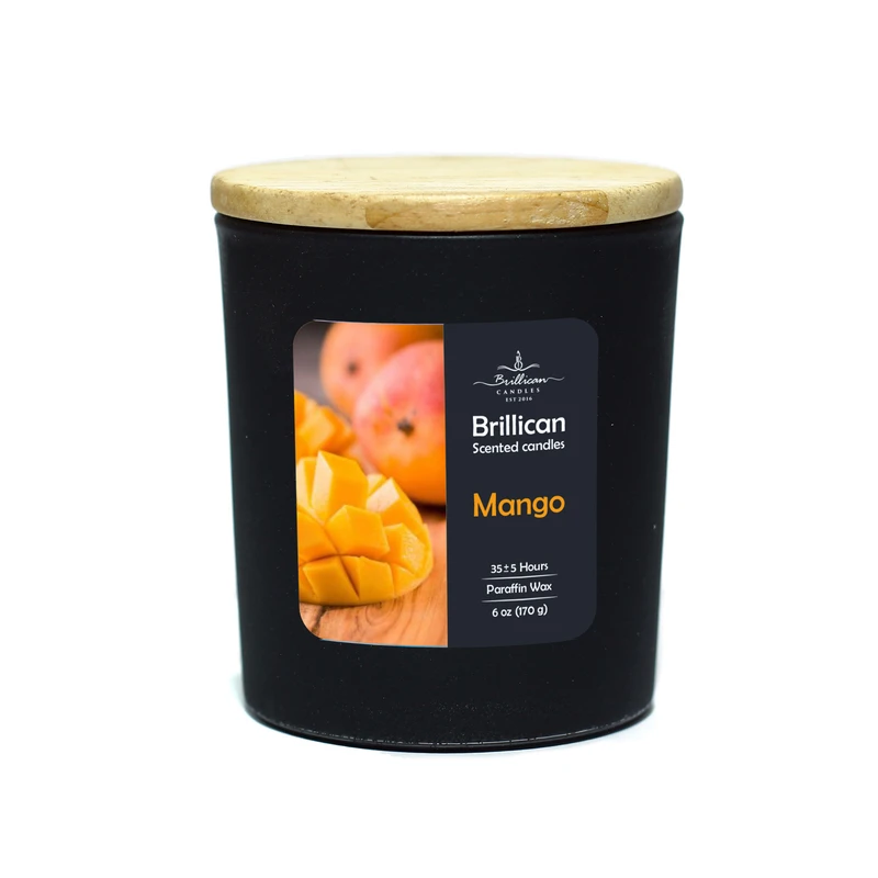 شمع لیوانی معطر مدل 107 با رایحه انبه زمان اتمام 35 ساعت