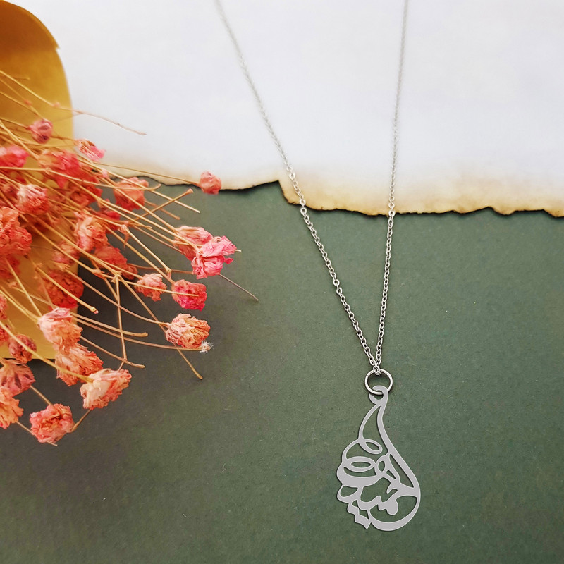 گردنبند نقره زنانه ترمه 1 مدل حمیده کد ma 1254