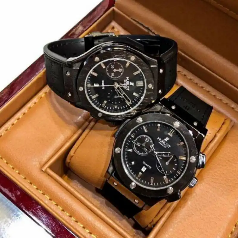 ست ساعت مچی عقربه ای زنانه و مردانه  مدل تک موتور ساده کد M