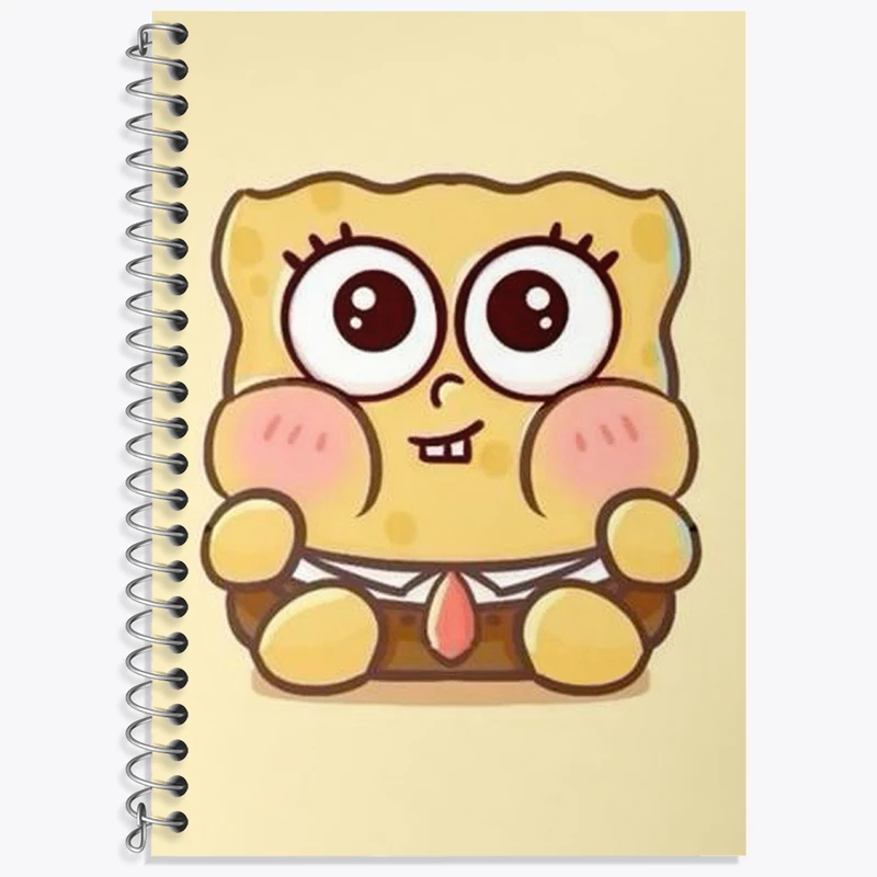 دفتر زبان 50 برگ خندالو مدل سه خط طرح باب اسفنجی کد N1834