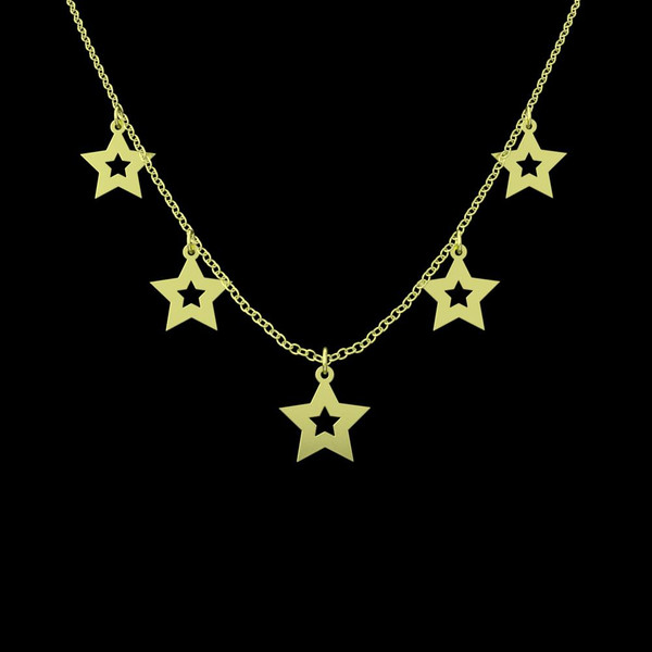 گردنبند طلا 18 عیار زنانه مدوپد مدل ستاره کد RNA15583