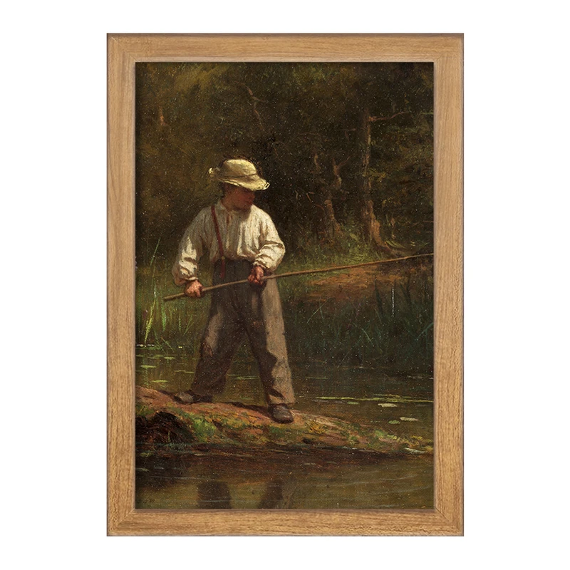 تابلو خندالو مدل نقاشی پسر ماهیگیر اثر ایستمن جانسون کد F12265