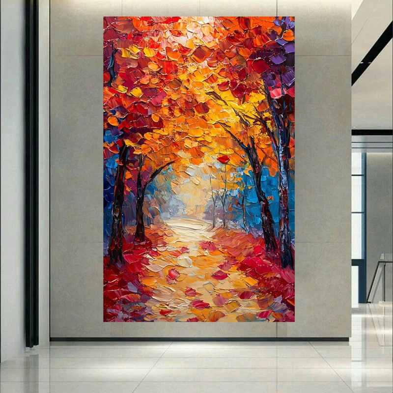 پوستر طرح نقاشی رنگ و روغن مدل پاییز کد AR303101