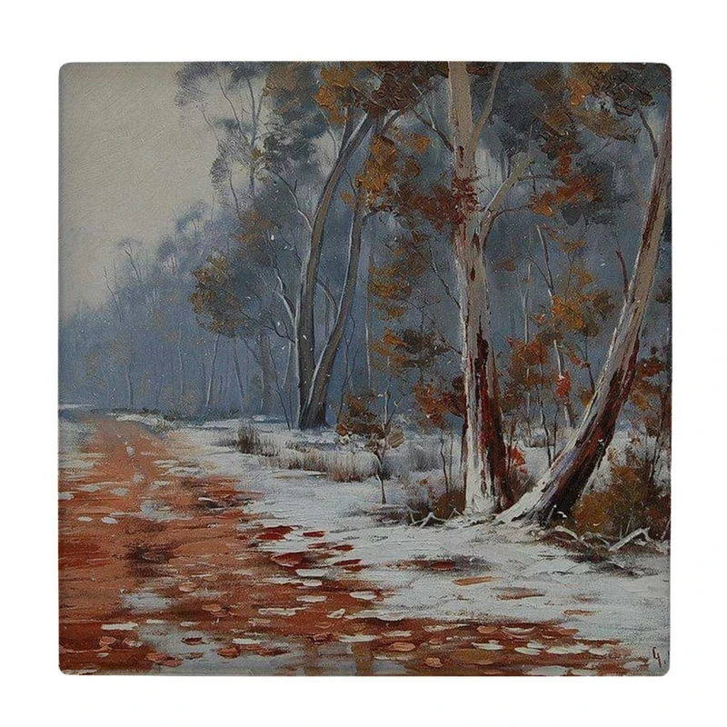  زیر لیوانی طرح جنگل برفی کد    3672403_1701