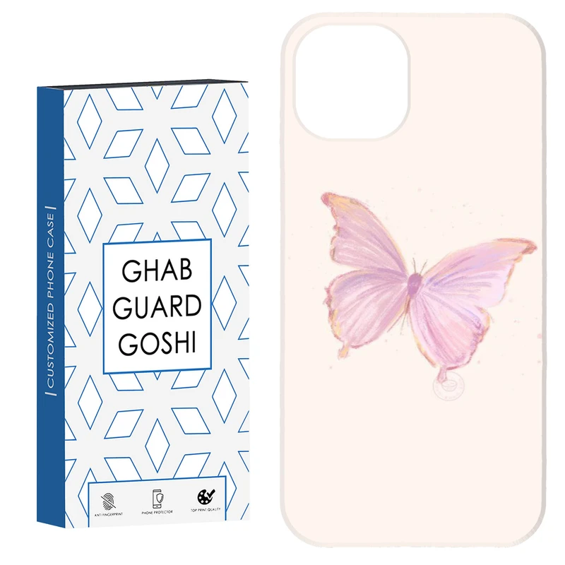 کاور قاب گارد گوشی طرح پروانه کد Dimo-336 مناسب برای گوشی موبایل اپل iPhone 13 / 14