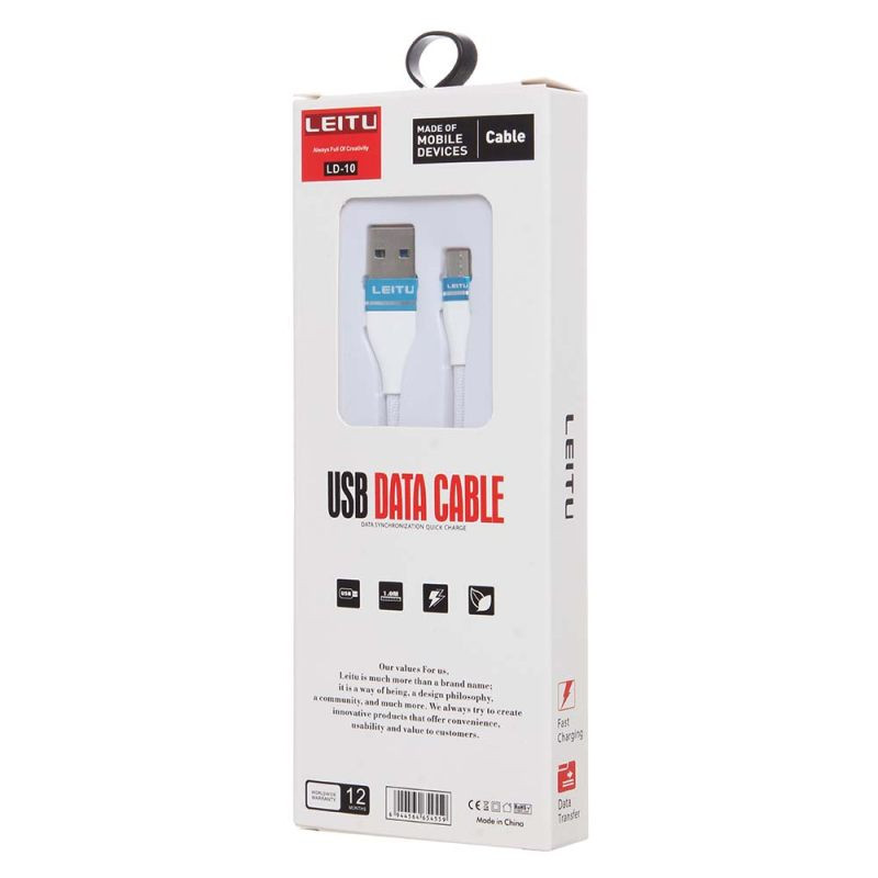 کابل تبدیل USB به USB-C لیتو مدل LD - 10 طول 1 متر