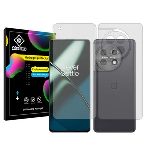 Arca Glass Tough model transparent screen protector suitable for OnePlus 11 mobile phone along with the back protector