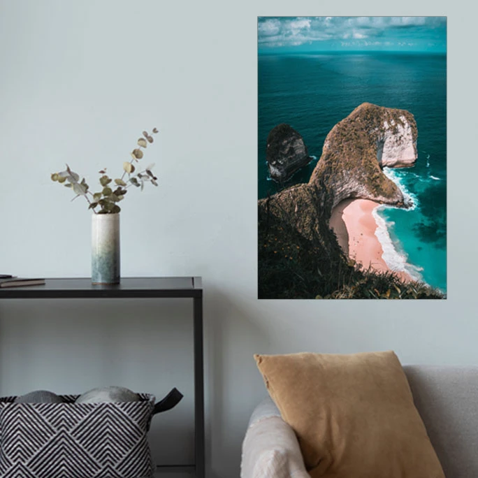 پوستر گوفی مدل ساحل زیبا و جذاب طرح طبیعت و گردشگری Nature Blue Beach 4K کد ROCK21