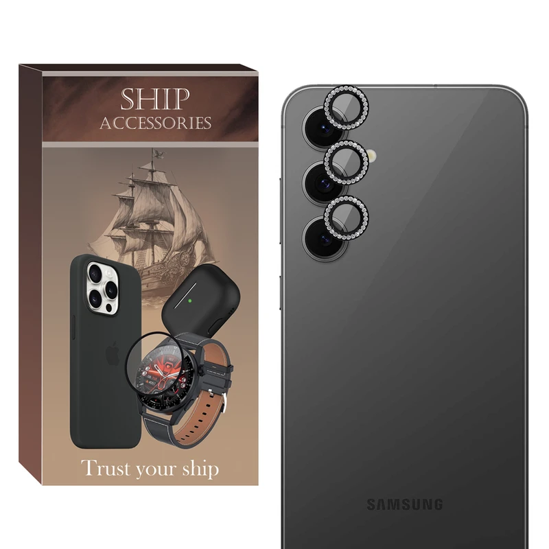 محافظ لنز دوربین شیپ مدل Ring Diamond SH مناسب برای گوشی موبایل سامسونگ Galaxy S24 Fe