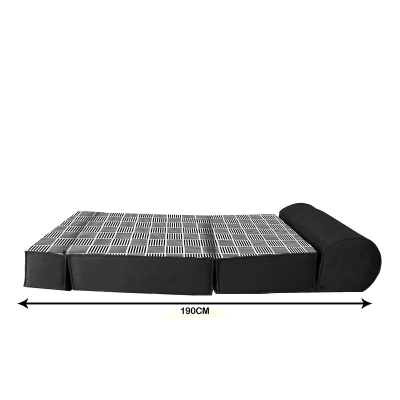 مبل تختخواب شو یک نفره نوپه هوم مدل تشک شو طرح مینیمال حصیری کد M1095