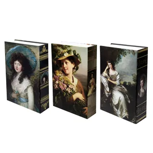 جعبه دکوری مدل کتاب دکوراتیو طرح رنسانس کد 40 مجموعه 3 عددی