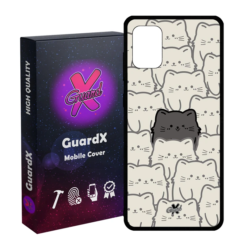 کاور گارد ایکس طرح گربه مدل Glass10545 مناسب برای گوشی موبایل سامسونگ Galaxy A71 4G