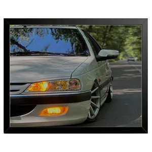 تابلو بکلیت طرح ماشین و خودرو پژو پارس مدل b-po1541 فریم مشکی