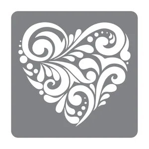 شابلون طرح قلب مواج کد 30cm