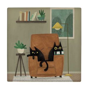 نقد و بررسی کاشی طرح گربه ها روی کاناپه کد wk1989 توسط خریداران